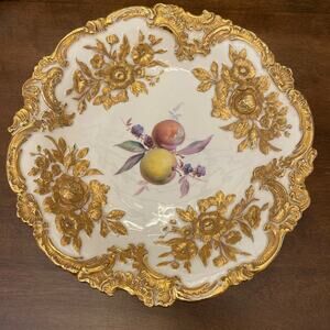 Vintage antique Meissen bowl fruit gold gilt STUNNING!